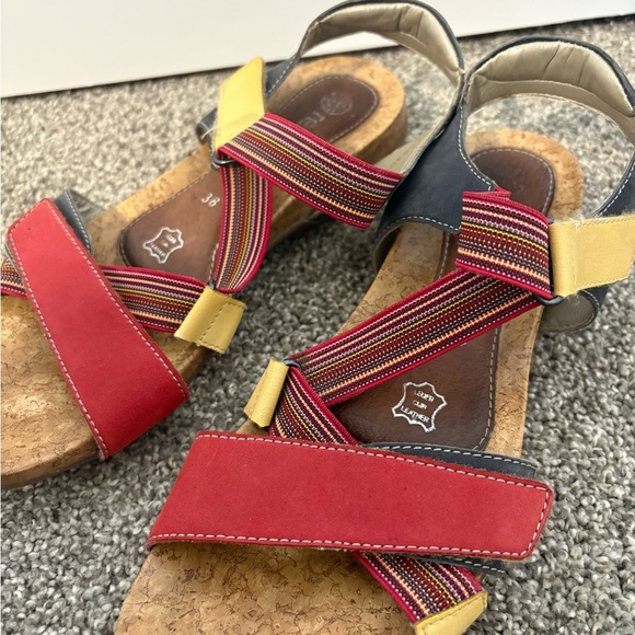 Remonte Leather Multicolour Strappy Sling Back Sandals Women's Size 7.5 - Picture 11 of 13